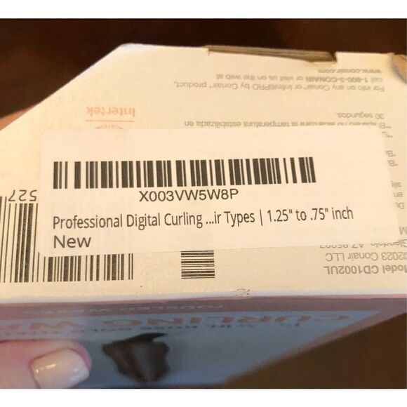 CONAIR - NWT Infinite Pro Titanium Professional Digital Curling Iron/Rose Gold. - Picture 7 of 9